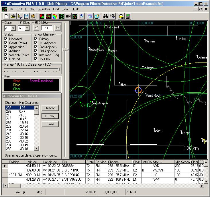 Actual rfDetective-FM screen shot